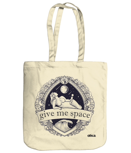 Give me space art tote
