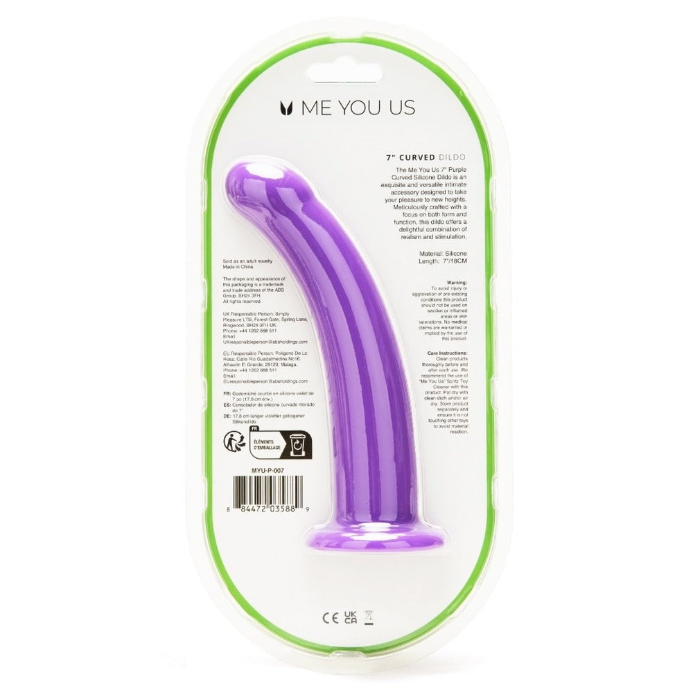 Me You Us 7 Inch Curved Silicone Dildo