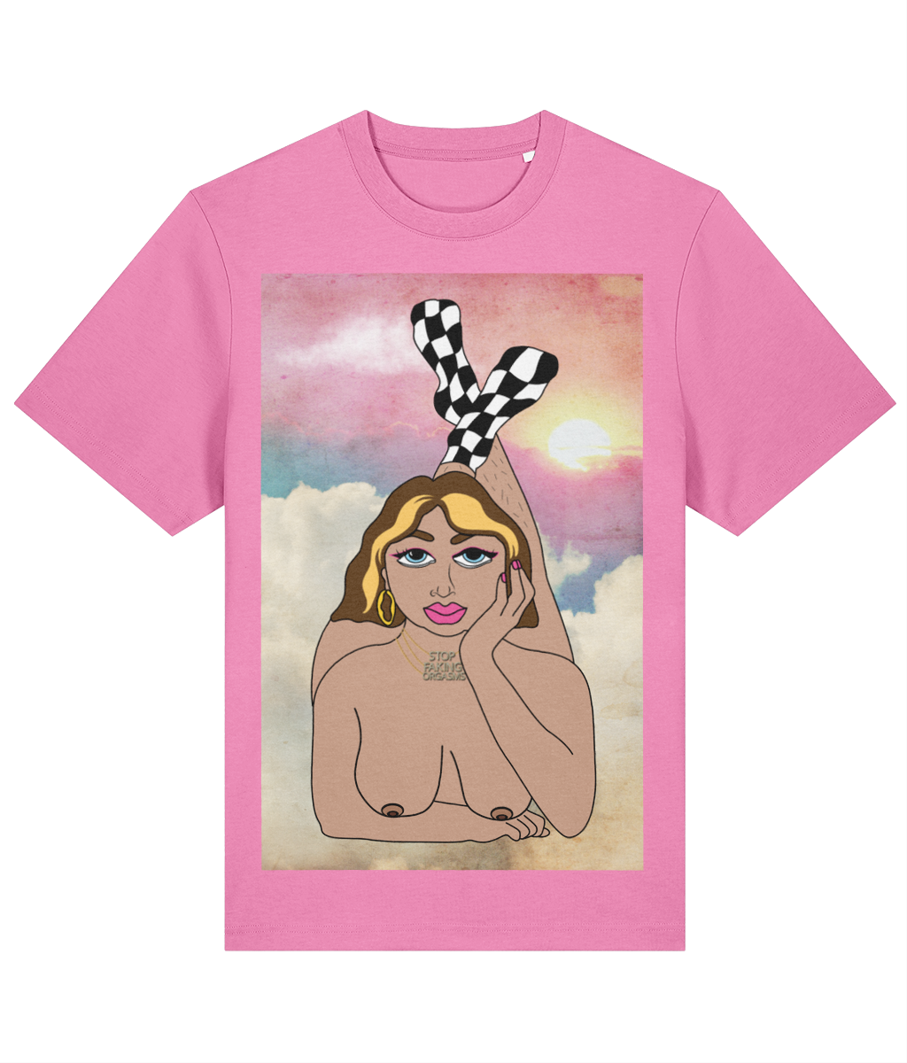 Stop Faking Orgasms Art Tee