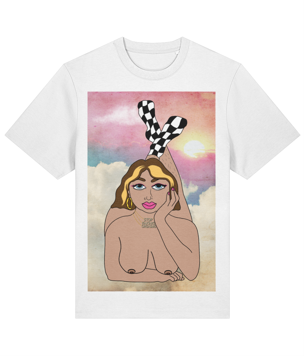 Stop Faking Orgasms Art Tee